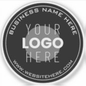 Uw bedrijfsnaam, website + geüploade Afbeelding Sticker (Voorkant)