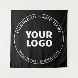 Uw bedrijfsnaam, website + geüploade Afbeelding Wandkleed