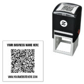 Uw bedrijfsnaam Website QR Code Stamp Sjabloon Zelfinktende Stempel (In situ)