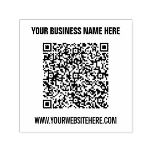Uw bedrijfsnaam Website QR Code Stamp Sjabloon Zelfinktende Stempel