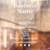 Uw bedrijfsnaam Winkel QR-code social media Raamsticker (Vel 2)