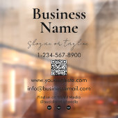 Uw bedrijfsnaam Winkelpui QR-code contactgegevens Raamsticker (Vel 2)
