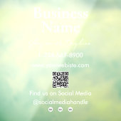 Uw bedrijfsnaam winkelpui QR-code social media Raamsticker (Vel 3)