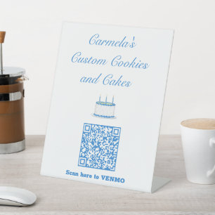 Uw bedrijfsnaamtekst met betalings-QR-code Reclamebord Met Voetstuk