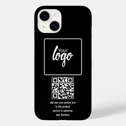 Uw BedrijfsQR Code en Tekst van de Logo Case-Mate iPhone Case (Achterkant)