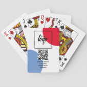 Uw BedrijfsQR Code en Tekst van de Logo Pokerkaarten (Achterkant)