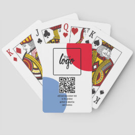 Uw BedrijfsQR Code en Tekst van de Logo Pokerkaarten