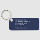 Uw bedrijfstekst Logo Collectieve sloop Navy Blue Sleutelhanger (Achterkant)