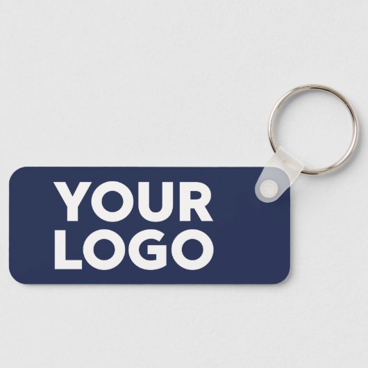 Uw bedrijfstekst Logo Collectieve sloop Navy Blue Sleutelhanger (Voorkant)