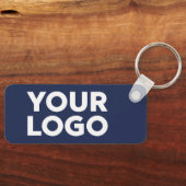 Uw bedrijfstekst Logo Collectieve sloop Navy Blue Sleutelhanger (Voorkant)