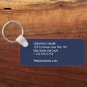 Uw bedrijfstekst Logo Collectieve sloop Navy Blue Sleutelhanger (Achterkant)