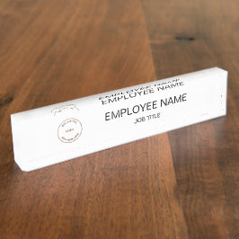 Uw bedrijfwerknemer noemt de Titel van de Baan van Naambordje