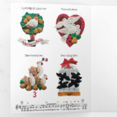 Uw bericht 12 dagen kerstfeestdag drieluik wenskaart (Binnenzijde eerst)