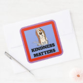 UW BERICHT, bewerk tekst, Teken Vierkante Sticker (Envelop)