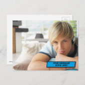 Uw bericht Foto Leuk Retro Stripboek Pop Kunst Briefkaart (Voorkant / Achterkant)