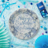 Uw bericht Frozen Frost Abstracte foto - Bokeh Papieren Bordje (Feest)