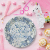 Uw bericht Frozen Frost Abstracte foto - Bokeh Papieren Bordje (Feest)