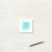 Uw bericht hier voeg tekstnaam monogram groen toe post-it® notes (Op bureau)