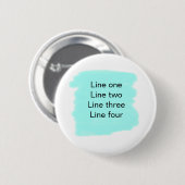 Uw bericht hier voeg tekstnaam monogram groen toe ronde button 5,7 cm (Voorkant /achterkant)