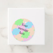 Uw bericht hier voeg tekstnaam toe boho kleurrijke bedankjes labels (In situ)