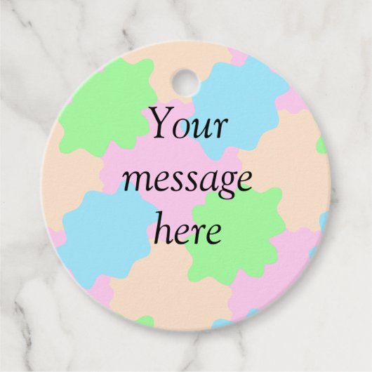 Uw bericht hier voeg tekstnaam toe boho kleurrijke bedankjes labels (Voorkant)