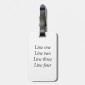 Uw bericht hier voegt de naam monogram afbeelding  bagagelabel (Achterkant verticaal)