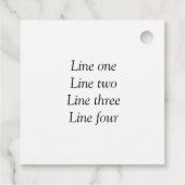 Uw bericht hier voegt de naam monogram afbeelding  bedankjes labels (Achterkant)