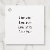 Uw bericht hier voegt de naam monogram afbeelding  bedankjes labels (Voorkant)