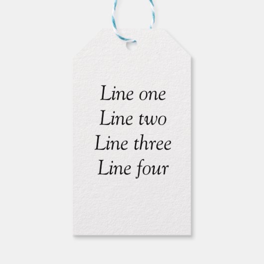 Uw bericht hier voegt de naam monogram afbeelding  cadeaulabel (Achterkant)