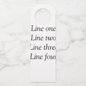 Uw bericht hier voegt de naam monogram afbeelding  flessenhanger (Achterkant)