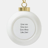 Uw bericht hier voegt de naam monogram afbeelding keramische bal ornament (Voorkant)