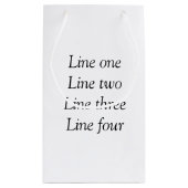 Uw bericht hier voegt de naam monogram afbeelding klein cadeauzakje (Achterkant)