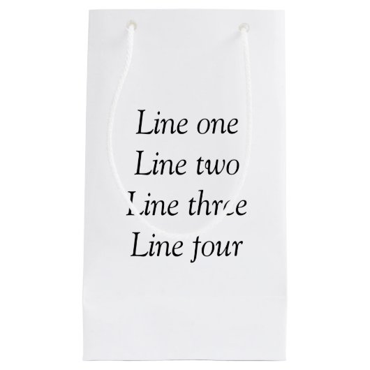 Uw bericht hier voegt de naam monogram afbeelding klein cadeauzakje (Voorkant)