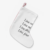 Uw bericht hier voegt de naam monogram afbeelding kleine kerstsok (Voorkant (Hangend))