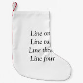 Uw bericht hier voegt de naam monogram afbeelding kleine kerstsok (Voorkant)