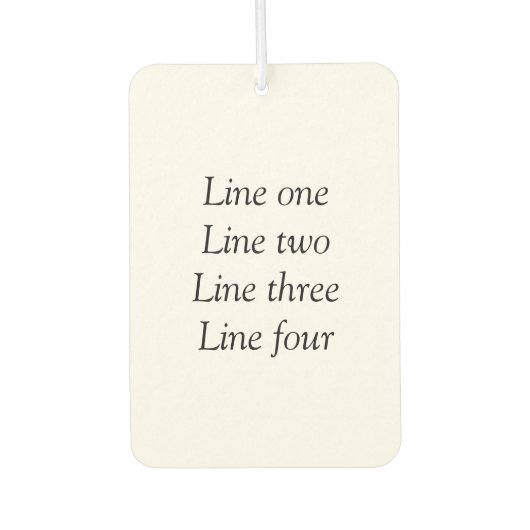 Uw bericht hier voegt de naam monogram afbeelding luchtverfrisser (Voorkant)