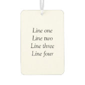 Uw bericht hier voegt de naam monogram afbeelding luchtverfrisser (Achterkant)