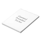 Uw bericht hier voegt de naam monogram afbeelding  notitieblok (Linkerzijde)