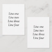 Uw bericht hier voegt de naam monogram afbeelding notitiekaartje (Voorkant / Achterkant)