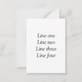 Uw bericht hier voegt de naam monogram afbeelding notitiekaartje (Achterkant)