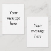 Uw bericht hier voegt de naam monogram afbeelding  notitiekaartje (Voorkant / Achterkant)