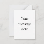 Uw bericht hier voegt de naam monogram afbeelding  notitiekaartje (Achterkant)