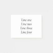 Uw bericht hier voegt de naam monogram afbeelding  post-it® notes (Voorkant)