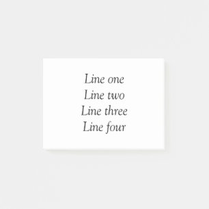 Uw bericht hier voegt de naam monogram afbeelding post-it® notes