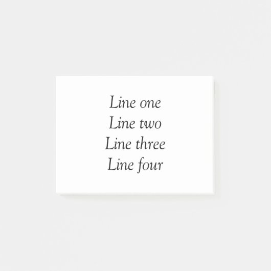 Uw bericht hier voegt de naam monogram afbeelding  post-it® notes (Voorkant)