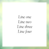 Uw bericht hier voegt de naam monogram afbeelding raamsticker (Vel 3)