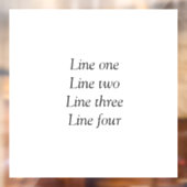 Uw bericht hier voegt de naam monogram afbeelding raamsticker (Vel 2)