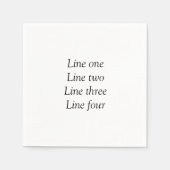 Uw bericht hier voegt de naam monogram afbeelding servet (Voorkant)