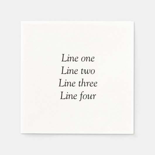 Uw bericht hier voegt de naam monogram afbeelding servet (Voorkant)