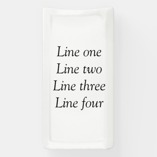 Uw bericht hier voegt de naam monogram afbeelding spandoek (Verticaal)